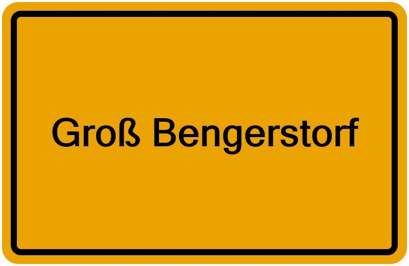 Handelsregisterauszug Groß Bengerstorf